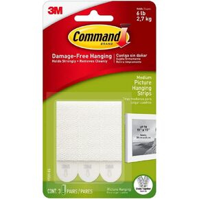 3M Command لاصق صورة الشريط معلقة ، حزمة 1 ، أبيض ، CAD17201ES