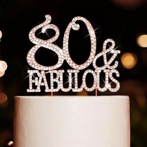 Cieher Sweet 16 Cake Topper Metal Rhinestons