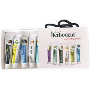 Natural Organic Herbs Toothpaste Combo | Herbodent® Premium | Herbodent® Sensitive | Herbodent® Blackseed | Herbodent® Charcoal | Herbodent® NEEM 7 in 1 Toothpaste- 1 of Each Variant in Big Size