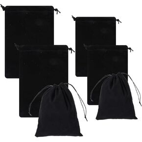 Aeaocvo 6 Pack Satin Gift Bags with Drawstring, Drawstring Pouch, Cosmetic Storage Organizer, Satin Drawstrings Bags for Wedding Favor Bag, Baby Shower Bag, 2 Sizes