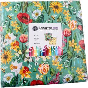 Katie Daisy A Wildflower Heart 10X10 Pack 42 10-inch Squares Layer Cake Benartex