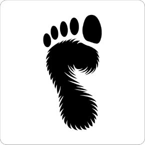 Bigfoot Stencil ، 7.4 Mil Mylar ، قابلة لإعادة الاستخدام ، 11.4 × 11.4 بوصة (بصمة)