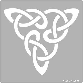 aleks Melnyk No.109 Metalic Stencil ، Celtic Knot ، Wicca ، stency inch