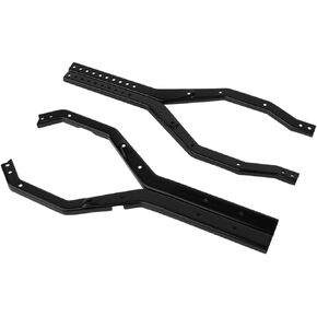 Heavy Duty Wheelbase Adjustable Metal Chassis Frame Rail Set for 1/10 RC Crawler Axial SCX10 III Gladiator Wrangler Upgrade Part (Black)