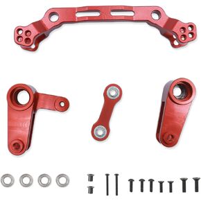توجيه الألومنيوم قضيب توجيه كامل توجيه قضيب Bellcrank لـ 1/10 Arrma 3S Mega Vorteks Senton Granite Big Rock Typhon Hopups Prarty
