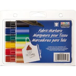 Uchida UCH520-6A Fabric Primary Broad Marker Set, 6 Piece