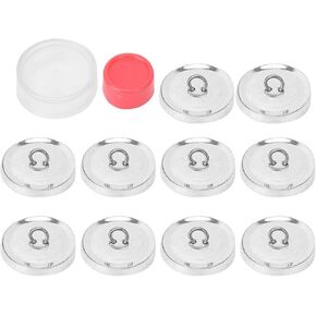 Self Cover Buttons, Craft Covered Button Kit, Buttons to Cover with Flat Backs, 10 Set Round Button Base, DIY Fabric Covered Button Kit, Size 20mm 25mm 30mm 40mm Optional(25mm)