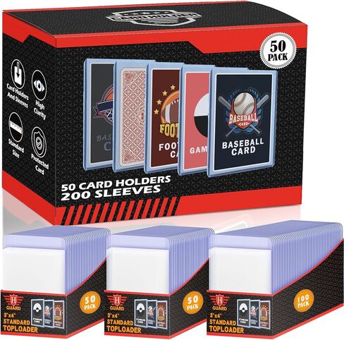 30 Count Toploaders Card Sleeves for Trading Cards, Thick Hard Penny Card Sleeves Card Protectors Fit for Stardard Cards, Baseball Cards, Sports Cards, MTG Cards, Yugioh Cards in Kuwait