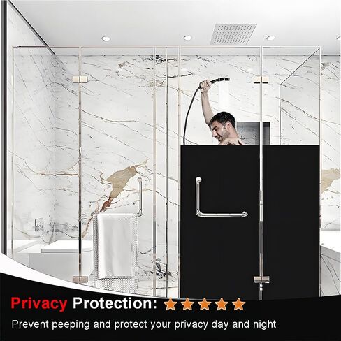 One Way Window Film Privacy Protection Static Cling Anti-UV and Sun Blocking Heat Control Window Tint for Home and Office Black-Silver 15.7 Inch x 16.4 Feet in Saudi Arabia