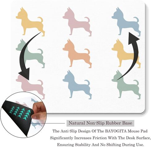 Dog Mouse Pad - Cute Dachshund Mousepad, Dachshund Office Mouse Pad, Dachshund Decor, Dachshund Office Supplies, Dachshund Gifts for Women, Dog Lover Gifts, Coworker Gifts, 9.5x8 Inches in Kuwait