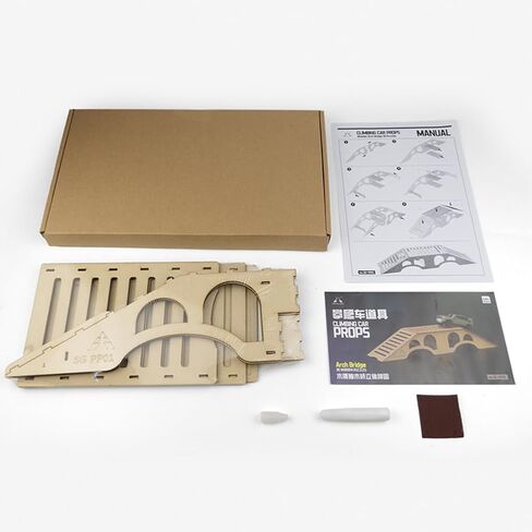 RC Wooden Bridge ، Crawler Car محاكاة جسر Roadbblock Xyloid ، لسيارة RC Crawer 1/18 1/24 TRX4M SCX24 FCX24 (A) in Kuwait