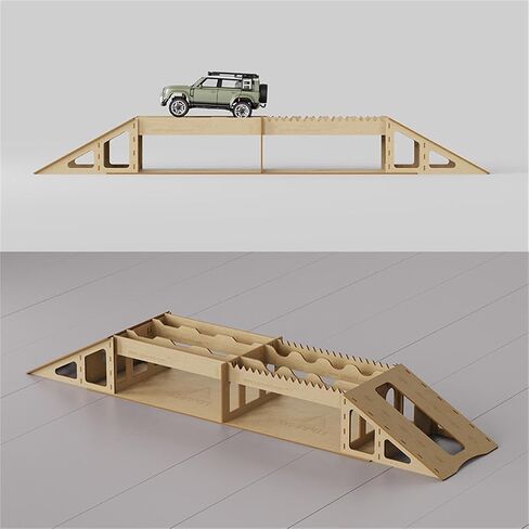 RC Wooden Bridge ، Crawler Car محاكاة جسر Roadbblock Xyloid ، لسيارة RC Crawer 1/18 1/24 TRX4M SCX24 FCX24 (A) in Kuwait