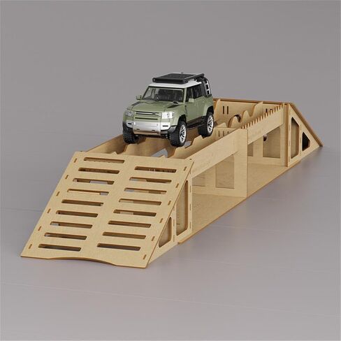 RC Wooden Bridge ، Crawler Car محاكاة جسر Roadbblock Xyloid ، لسيارة RC Crawer 1/18 1/24 TRX4M SCX24 FCX24 (A) in Kuwait