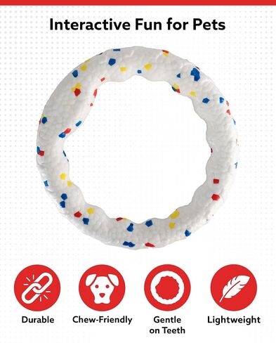 حلقة Alpi chomp - ألعاب جرو لدغة ناعمة ، وذاتية ، للكلاب والحيوانات الأليفة الأخرى - تحفيز ألعاب الكلاب للعب والمرح الحسي (صغير) in Kuwait