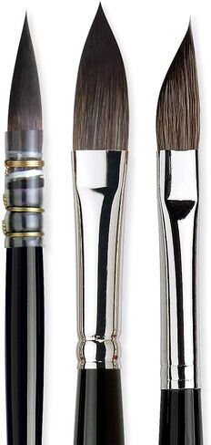 da Vinci Watercolor Series 5240 Deluxe Paint Brush Set, Natural Hair and Synthetic with Wooden Storage Box and Brush Soap, Multiple Sizes, 5 Brushes (Series 36, 991, 5530, 5550) in Kuwait