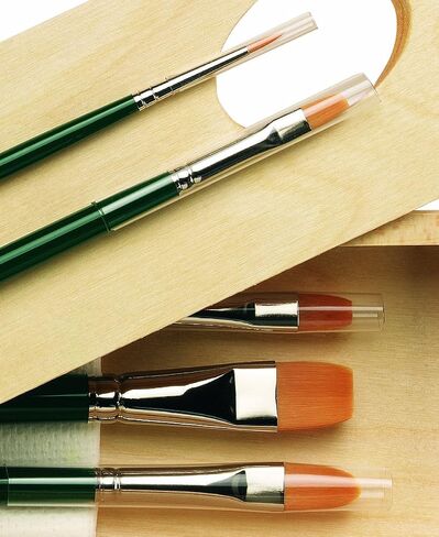 da Vinci Watercolor Series 5240 Deluxe Paint Brush Set, Natural Hair and Synthetic with Wooden Storage Box and Brush Soap, Multiple Sizes, 5 Brushes (Series 36, 991, 5530, 5550) in Kuwait