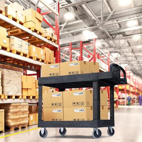 550 lbs Capacity Service Utility Cart, 45'' x 26'' with Lipped Shelf in Saudi Arabia