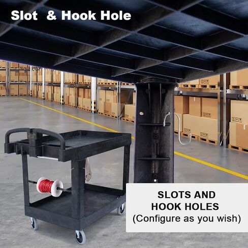 550 lbs Capacity Service Utility Cart, 45'' x 26'' with Lipped Shelf in Saudi Arabia