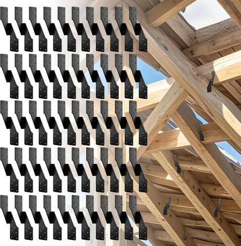 20 Pack Hurricane Tie,18-Gauge Hurricane Straps，Hot Dip Strong Galvanized Joist Hangers ,Rafter tie Brackets for Roofing Trusses Wood Timber,Seismic Bracket,Hurricane Clips in Saudi Arabia