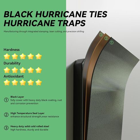 20 Pack Hurricane Tie,18-Gauge Hurricane Straps，Hot Dip Strong Galvanized Joist Hangers ,Rafter tie Brackets for Roofing Trusses Wood Timber,Seismic Bracket,Hurricane Clips in Saudi Arabia