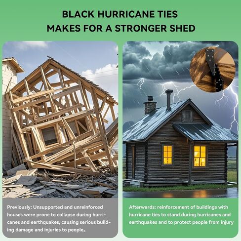 20 Pack Hurricane Tie,18-Gauge Hurricane Straps，Hot Dip Strong Galvanized Joist Hangers ,Rafter tie Brackets for Roofing Trusses Wood Timber,Seismic Bracket,Hurricane Clips in Saudi Arabia