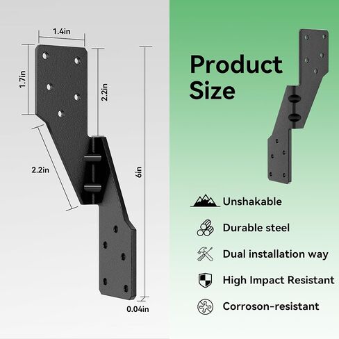 20 Pack Hurricane Tie,18-Gauge Hurricane Straps，Hot Dip Strong Galvanized Joist Hangers ,Rafter tie Brackets for Roofing Trusses Wood Timber,Seismic Bracket,Hurricane Clips in Saudi Arabia