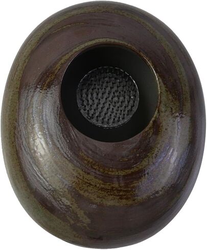 1pcs Japanese Ikebana Vase Kit Pebble Shape Ikebana Vase Set for Ikebana Floral Art Office Decoration, Brown and Green in Saudi Arabia