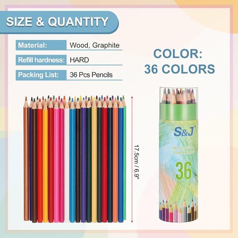 PATIKIL 12 Colors Coloring Pencils Set, Soft Core Colored Pencils Hexagonal Shape Coloring Drawing Pencil for Sketching Blending DIY Crafts (Green Bucket) in Saudi Arabia