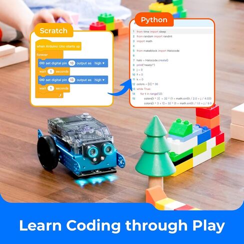 Makeblock mBot2 Rover Robotics Kit, Interactive Emo Robot for Coding Learning and Outdoor Play, Remote Control Coding Robot for Kids 8-12 and up, STEM Educational Building Toys Gifts for Kids in Kuwait