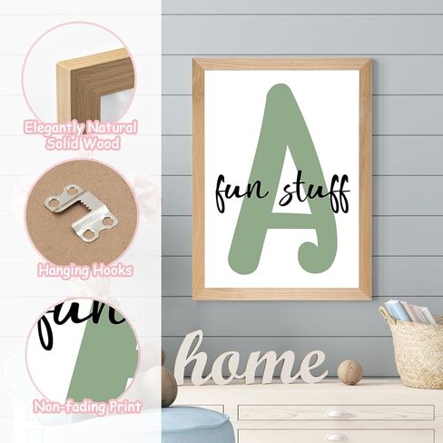 Set of 4 Framed Kids Playroom Wall Art Prints Decor for Children Playroom,12x16"Toddler Kids Playroom Canvas Wall Art Prints Framed Nursery Children Artwork for Kids Bedroom Decoration in Kuwait