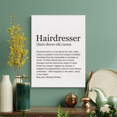 LEXSIVO Hair Salon Print Canvas Wall Art Beauty Salon Decor Welcome to Your Therapy Session Hair Therapy Painting 12x15 Canvas Poster Framed Ready to Hang Artwork Hairstylist Gift in Kuwait