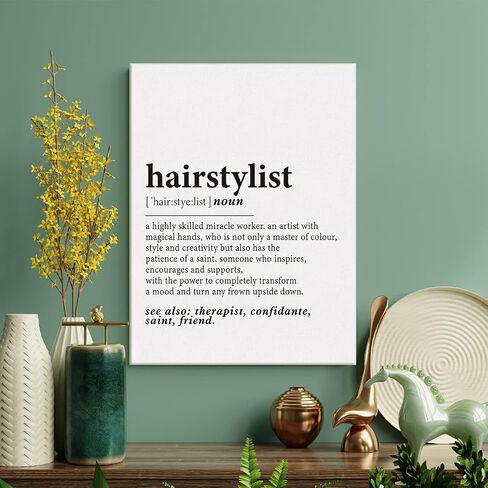 LEXSIVO Hair Salon Print Canvas Wall Art Beauty Salon Decor Welcome to Your Therapy Session Hair Therapy Painting 12x15 Canvas Poster Framed Ready to Hang Artwork Hairstylist Gift in Kuwait