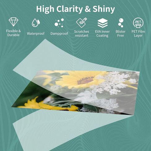 5 mil Thermal Laminating Sheets 30 Packs, 9" x 11.5" Clear Laminating Pouches Holds 8.5 x 11 Inch Sheet, Letter Size Lamination Paper for Laminator - Rounded Corner in Saudi Arabia