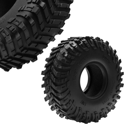 ShareGoo 4Pcs RC 1.9 Crawler Tires 1.9inch Rubber Tire 120x44mm w/Foam Inserts Compatible with Axial SCX10 II III Traxxas TRX4 Redcat Gen8 Gen7 1/10 RC Crawler Car (Style 2) in Saudi Arabia
