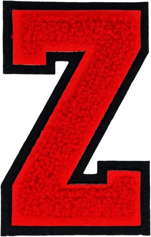 1 PCS 4.0" Red Chenille Letter Patch with Black Edge, Iron on Patches for Hats Clothes Bags Backpacks Jeans Jackets, Initial Patches Large Varsity Letter. (Letter A) in Saudi Arabia