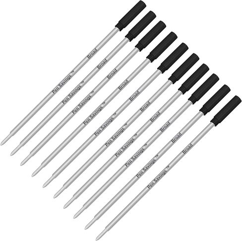 Pen Savings Ballpoint Pen Refills Compatible with Cross Ballpoint Pens, 10 Pack, Bold Point, Smooth Writing, 1.2mm Tip (Black), C-8101 in Kuwait
