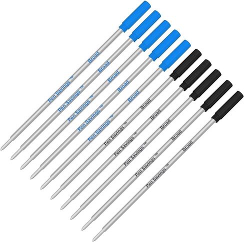 Pen Savings Ballpoint Pen Refills Compatible with Cross Ballpoint Pens, 10 Pack, Bold Point, Smooth Writing, 1.2mm Tip (Black), C-8101 in Kuwait