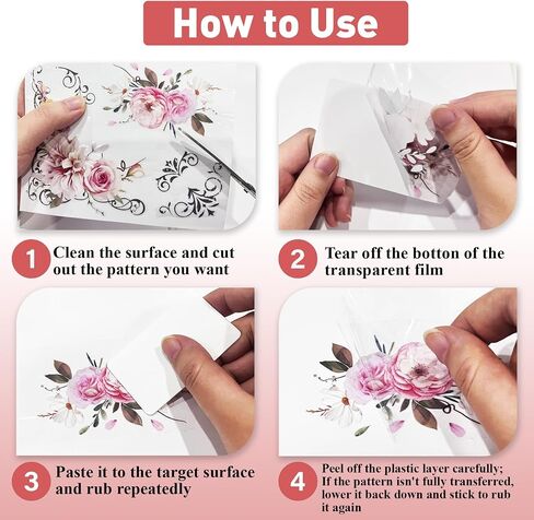 Pligreat 9 Sheets فرك على التحويلات للحرف اليدوية ، فرك النحل العسل على ملصقات النقل دب شارات أثاث الزهور لخشب الخشب خزانة الزجاج الخزف ديكور ديكور المنزل ، 5.9 "× 5.9" in Kuwait