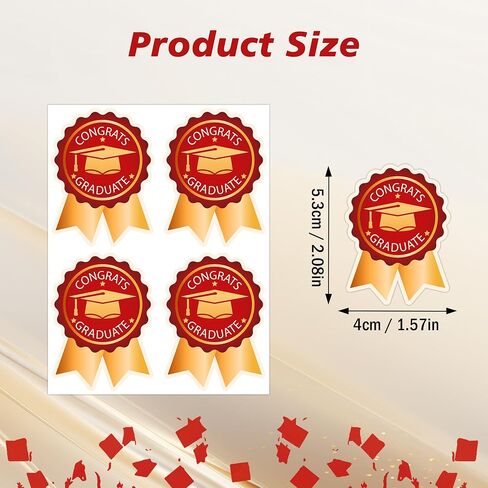 Lucleag 200 PCS Graduation Stickers for Envelopes, Blue Gold Class of 2025 Graduation Badge Shape Graduations Stickers for Grad Envelopes Seals Gift Boxes Candy Bags Greeting Cards in Saudi Arabia