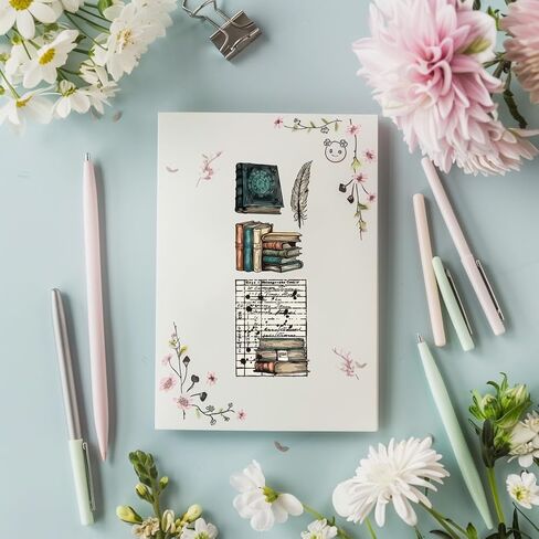 CHGCRAFT Scrapbooking Clear Stamps House Book Stamps World Book Day Silicone Clear Stamp Seals for DIY Scrapbooking Photo Album Decoration, 4.3x6.3inch in Kuwait