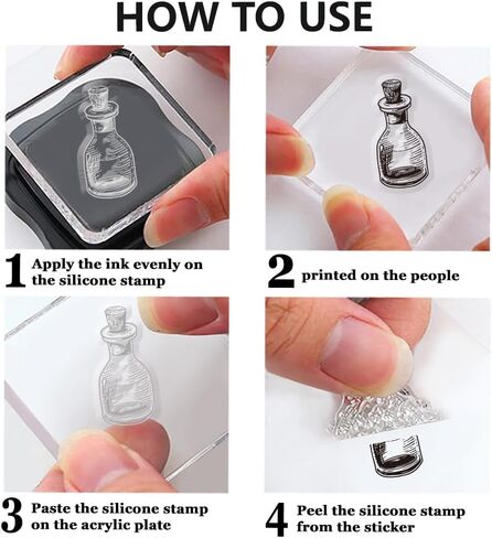 CHGCRAFT Scrapbooking Clear Stamps House Book Stamps World Book Day Silicone Clear Stamp Seals for DIY Scrapbooking Photo Album Decoration, 4.3x6.3inch in Kuwait