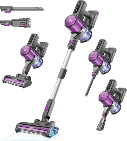 Gevi Cordless Carpet Vacuum Cleaner for Home, Ultra Long Battery Life Stick Vacuum with Bendable Wand, 100,000RPM Deap Clean Vacuum for Hardwood Floor, Carpet & Pet Hair in Saudi Arabia
