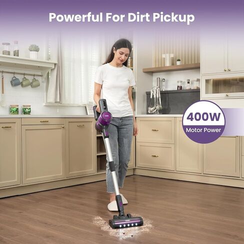 Gevi Cordless Carpet Vacuum Cleaner for Home, Ultra Long Battery Life Stick Vacuum with Bendable Wand, 100,000RPM Deap Clean Vacuum for Hardwood Floor, Carpet & Pet Hair in Saudi Arabia
