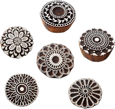 Wholesale Lot of 10 Classic Designs Wooden Block Stamps/ Tattoo/ Indian Textile Printing Blocks in Kuwait