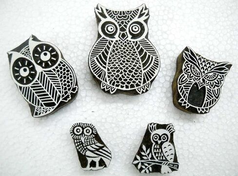 Wholesale Lot of 10 Classic Designs Wooden Block Stamps/ Tattoo/ Indian Textile Printing Blocks in Kuwait