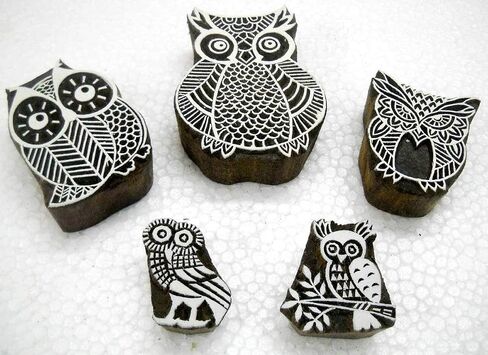 Wholesale Lot of 10 Classic Designs Wooden Block Stamps/ Tattoo/ Indian Textile Printing Blocks in Kuwait
