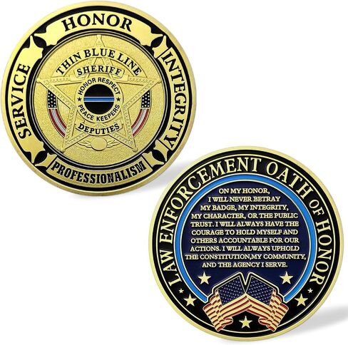 5 PCS Police Challenge Coin Thin Blue Line Sheriff Bulk Law Enforcement Prayer Police Challenge Coins Officers Appreciation Gifts in Saudi Arabia