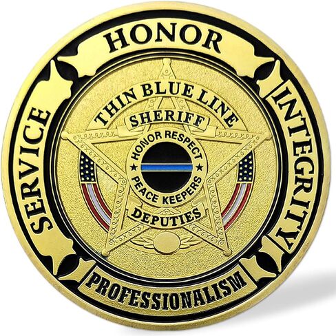 5 PCS Police Challenge Coin Thin Blue Line Sheriff Bulk Law Enforcement Prayer Police Challenge Coins Officers Appreciation Gifts in Saudi Arabia