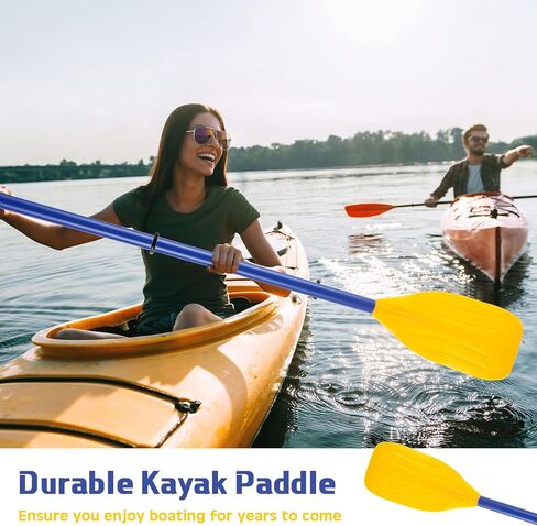 6 قطع من مجاذيف الكاياك مقاس الأطفال من مادة PVC مجداف زورق قابل للفصل، تصميم خفيف الوزن، مجذاف فرنسي مضلع للقوارب المطاطية القابلة للنفخ والرياضات البحرية المائية in Kuwait
