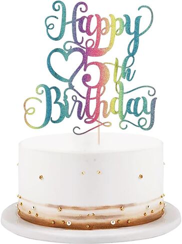 Color Flash Happy 7th Birthday Cake Topper for Boys and Girls - Children's Party Cake Decorations - Hello Cake Topper - Birthday Party Decorations in Saudi Arabia